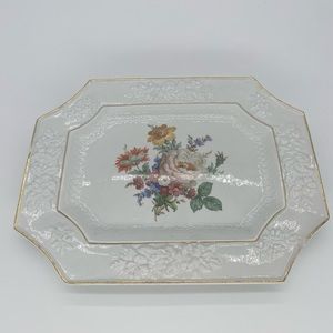 Vintage Made in Italy Floral Porcelain Plate